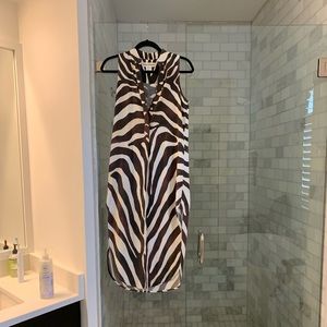 Mara Hoffman midi dress zebra xs